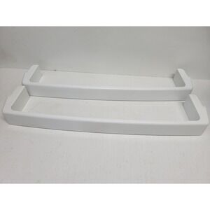 GE Refrigerator Door‎ Shelf Bin 245D1181P001 White Set of 2 Replacement Parts